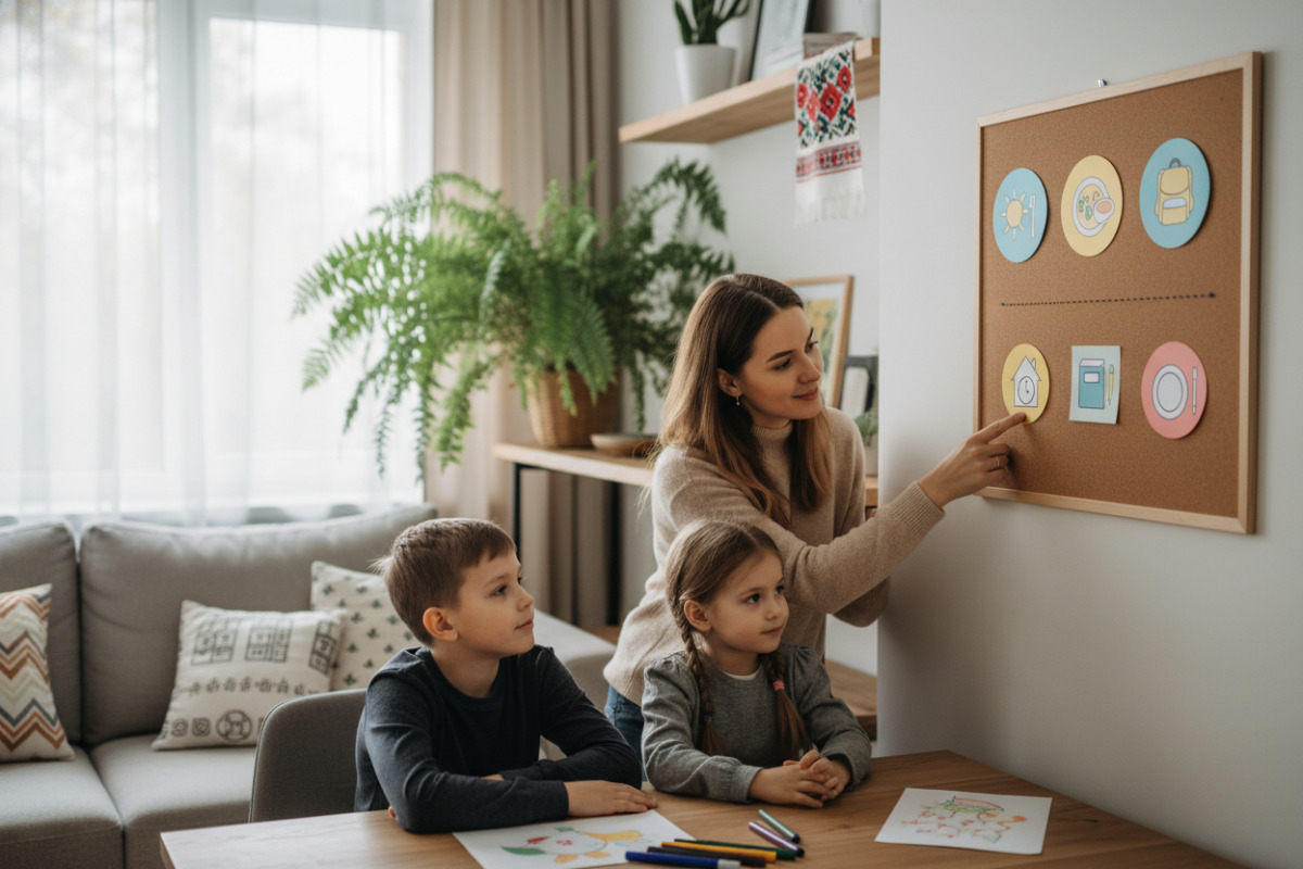 Простий план дня зменшує кількість суперечок і нагадувань.