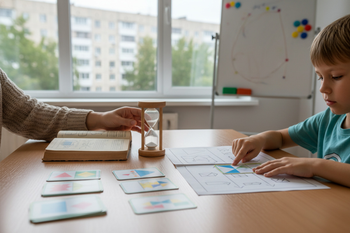 Приклади простих інструментів, які допомагають закріплювати правила: підкреслення, картки, план, читання вголос і таймер