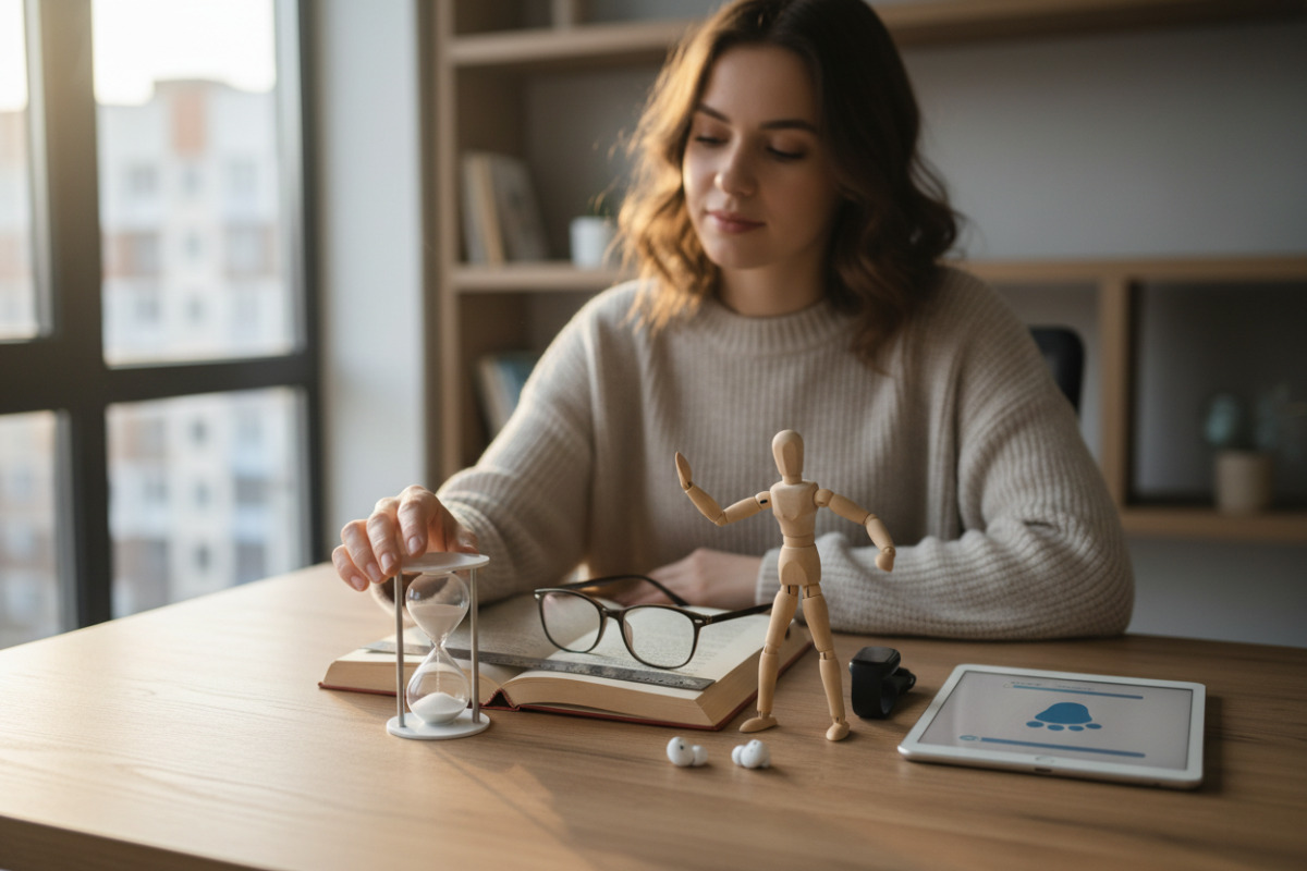 Приклади простих опор для фокусу: порядок на столі, таймер, читання з веденням рядка, руханка та чекліст кроків