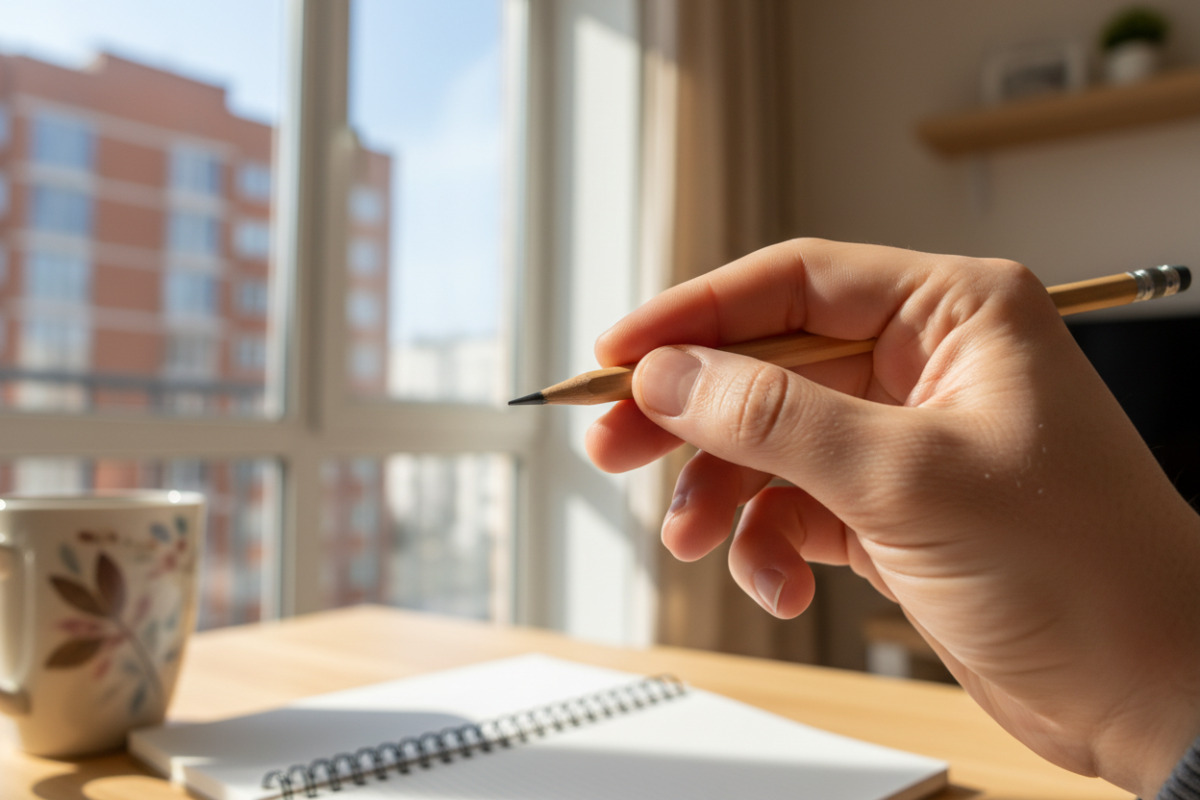Щипковий захват (великий і вказівний пальці) — основа для олівця й письма.