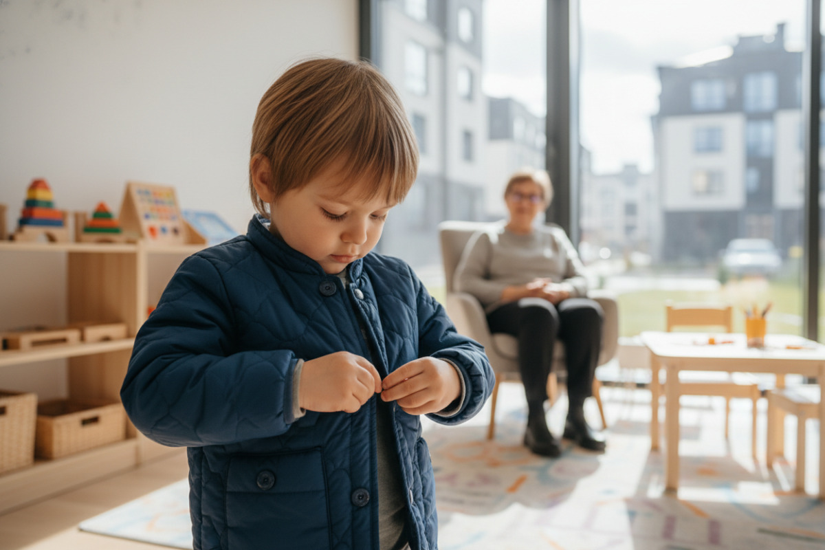 Самообслуговування теж розвиває дрібну моторику.