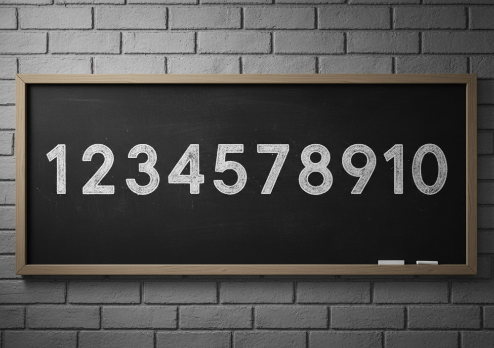 Числа розташовані в порядку на дошці