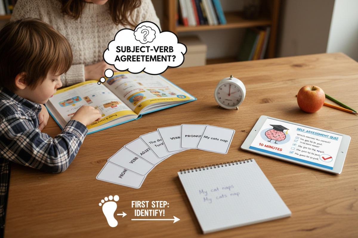 П’ять ідей, як підтримати граматику вдома: читання, картки слів, таймер, перший крок, самоперевірка