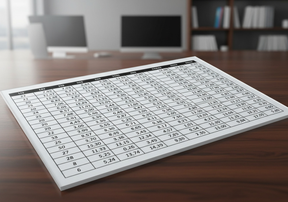 Проста таблиця з числами для аналізу