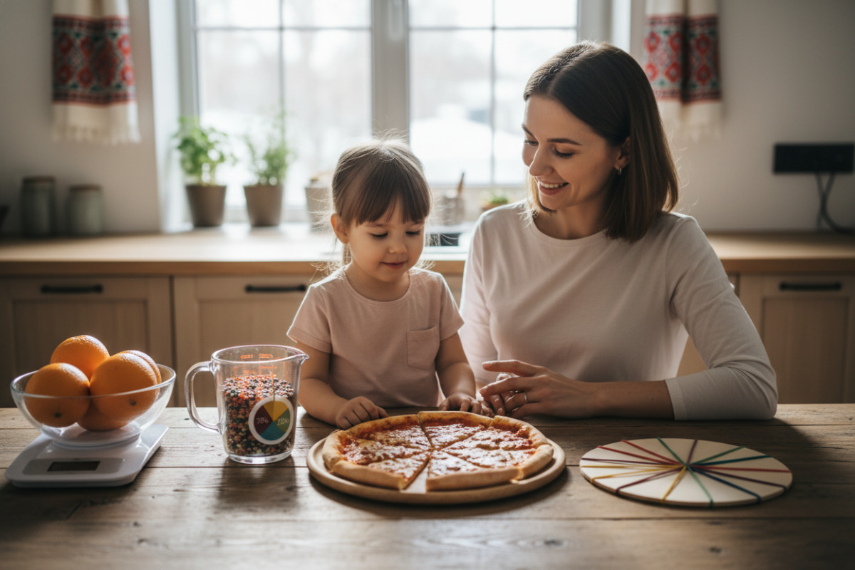 П’ять наочних ідей, які допомагають пояснювати математику вдома: вирази, задачі, дроби, відсотки та підготовка до