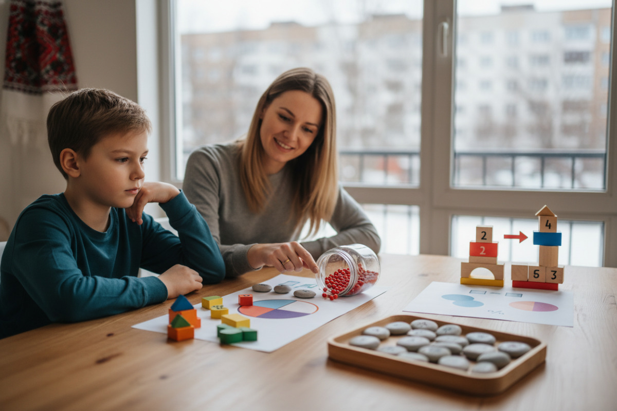 П’ять наочних ідей, які допомагають пояснювати математику вдома: вирази, задачі, дроби, відсотки та підготовка до