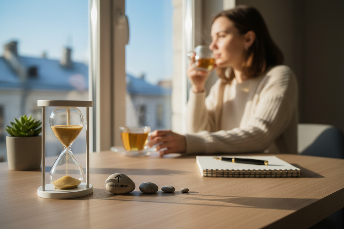 Приклади простих рішень: таймер, коротка перерва, чистий стіл і мікрокроки для повернення до навчання