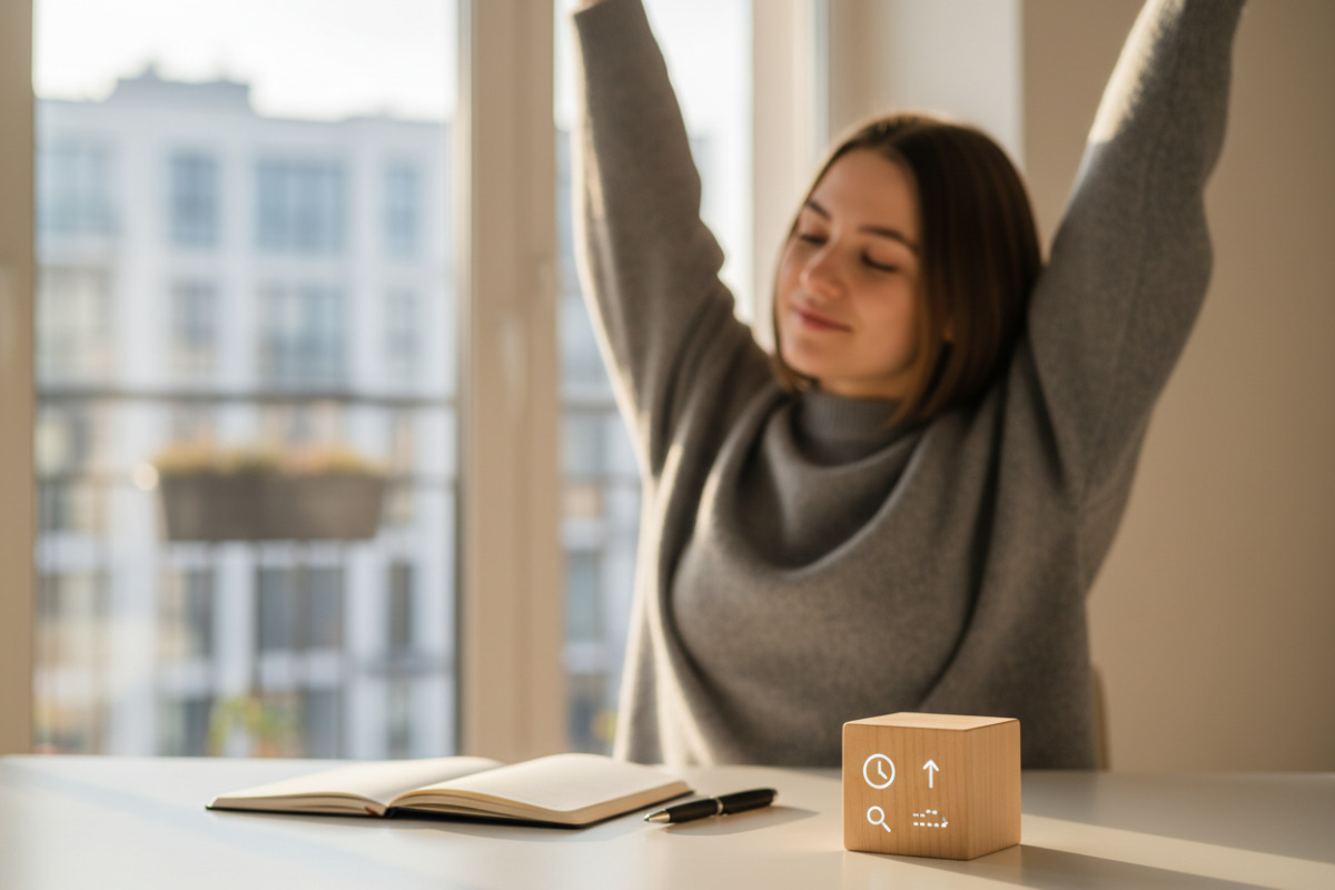 Приклади простих рішень: таймер, коротка перерва, чистий стіл і мікрокроки для повернення до навчання