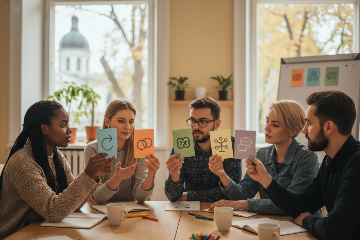 Наочні приклади службових і вставних слів для швидкого повторення та тренування ком