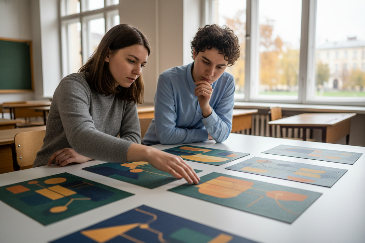 Наочні приклади службових і вставних слів для швидкого повторення та тренування ком