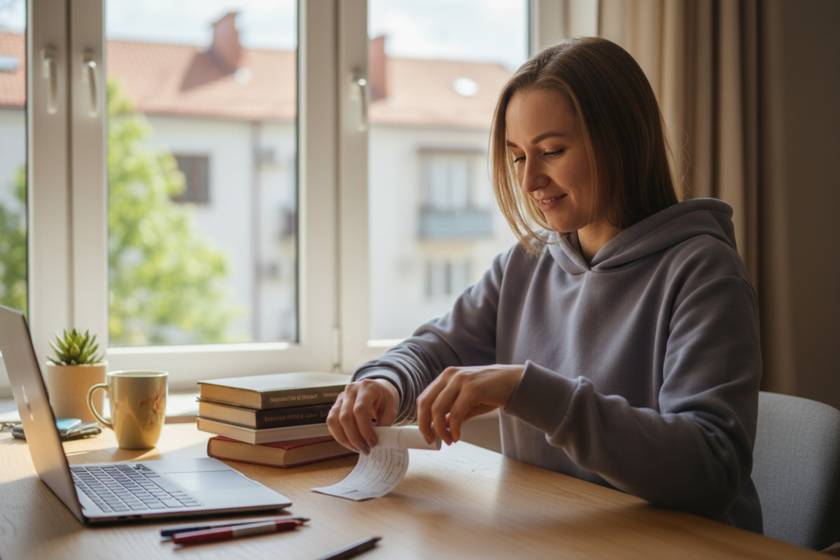«Шпаргалка» поруч зі столом знімає зайве напруження.
