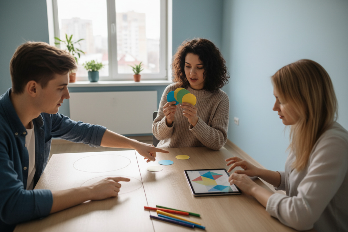 Ідеї для тренування am/is/are: картки, схема, гра з колом, письмові приклади та онлайн-пазли