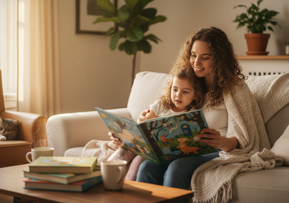 Мама та дитина читають разом