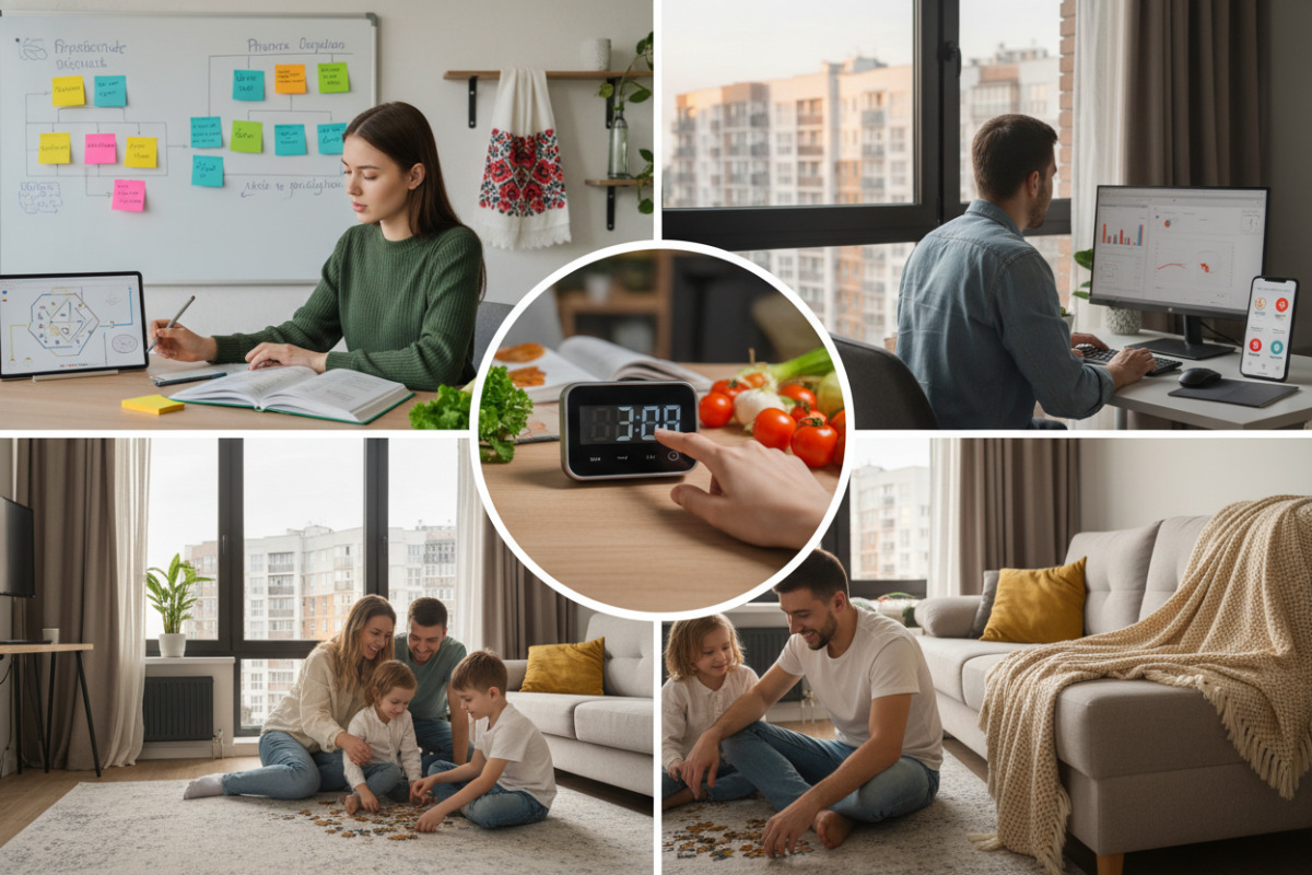 П’ять ситуацій, які допомагають утримувати ритм: таймер, пріоритети, аналіз помилок, коротка англійська та сімейна