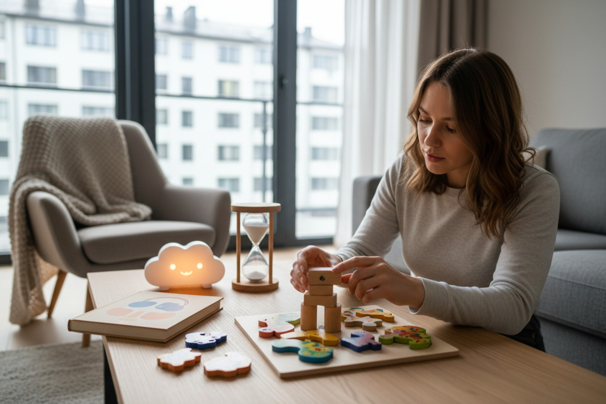 Ідеї м’яких замін екрана: моторика, увага, пазли, таймер і вечірні колискові