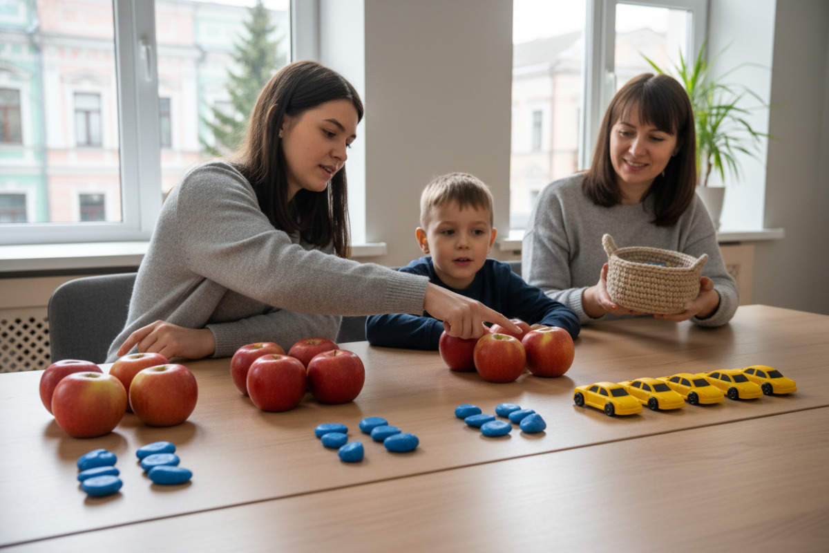 Наочне пояснення множення через групи предметів