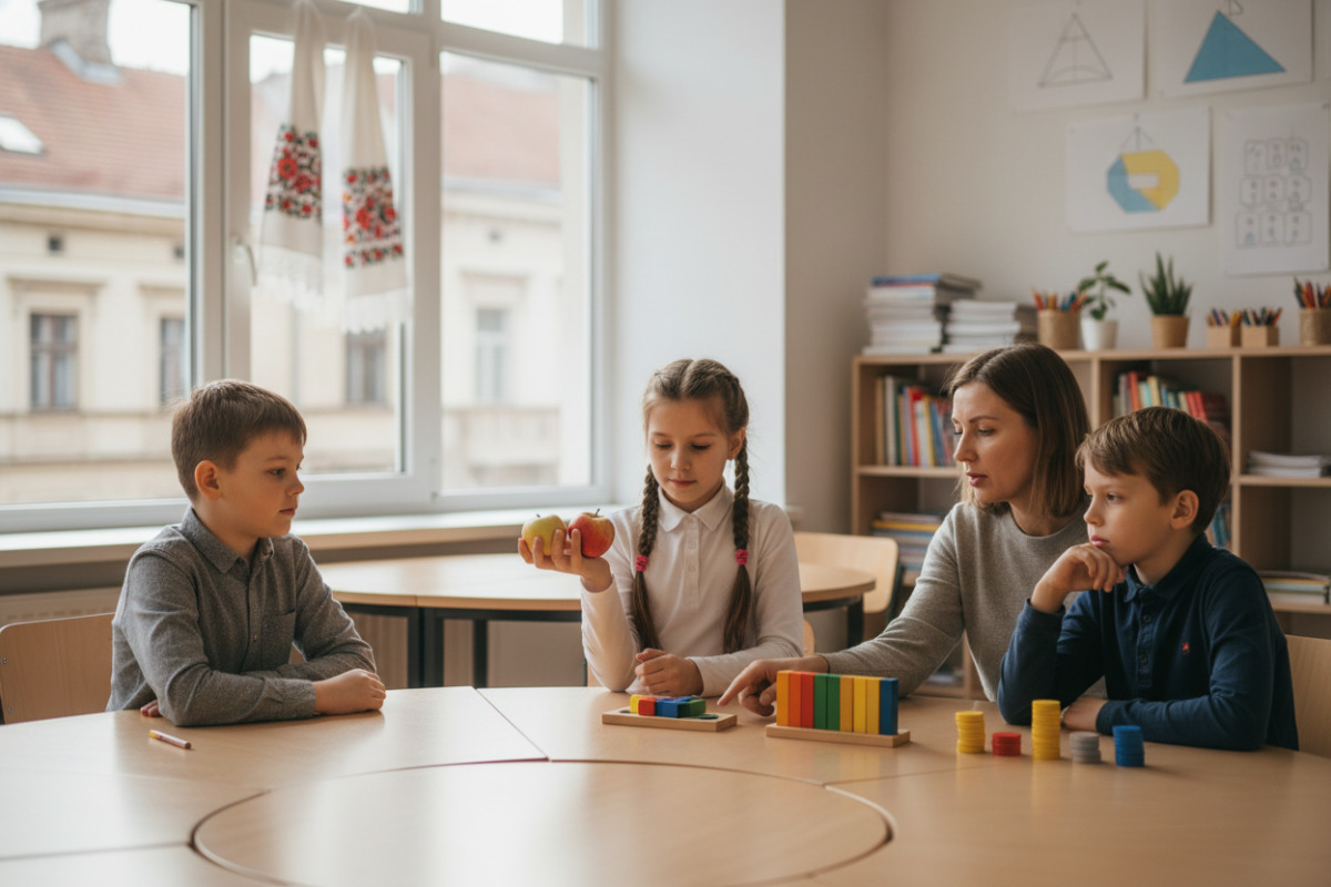 Приклади, схеми й навчальні ситуації, які допомагають зрозуміти добуток у школі
