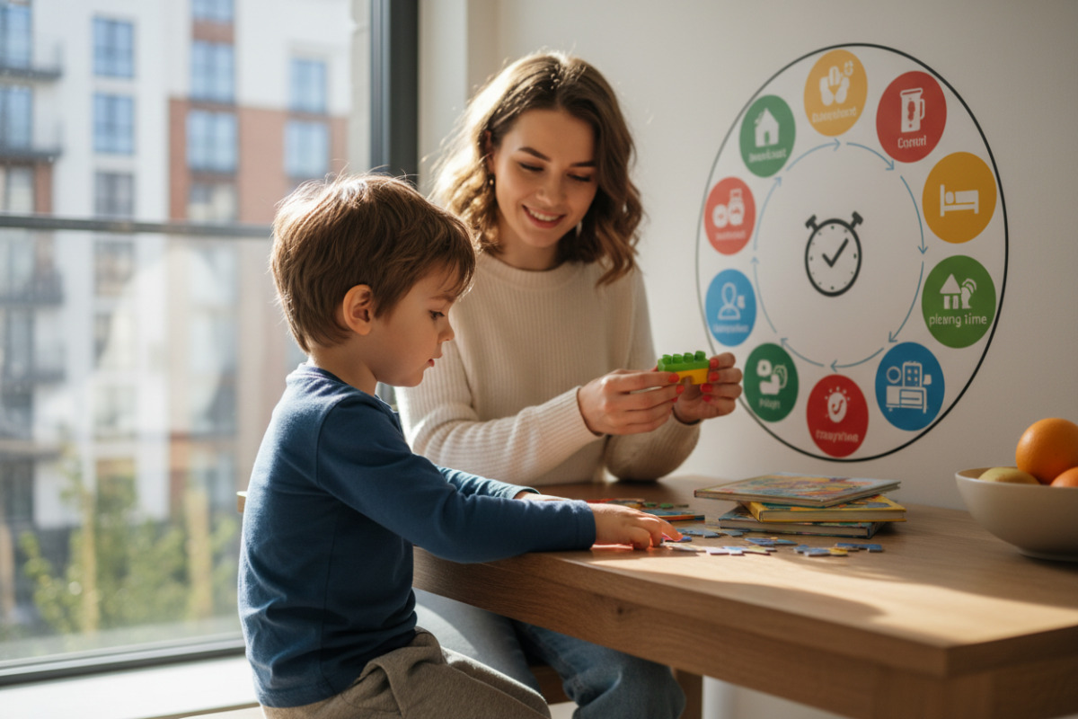 Передбачуваний ритм дня допомагає дитині легше включатися в короткі завдання.