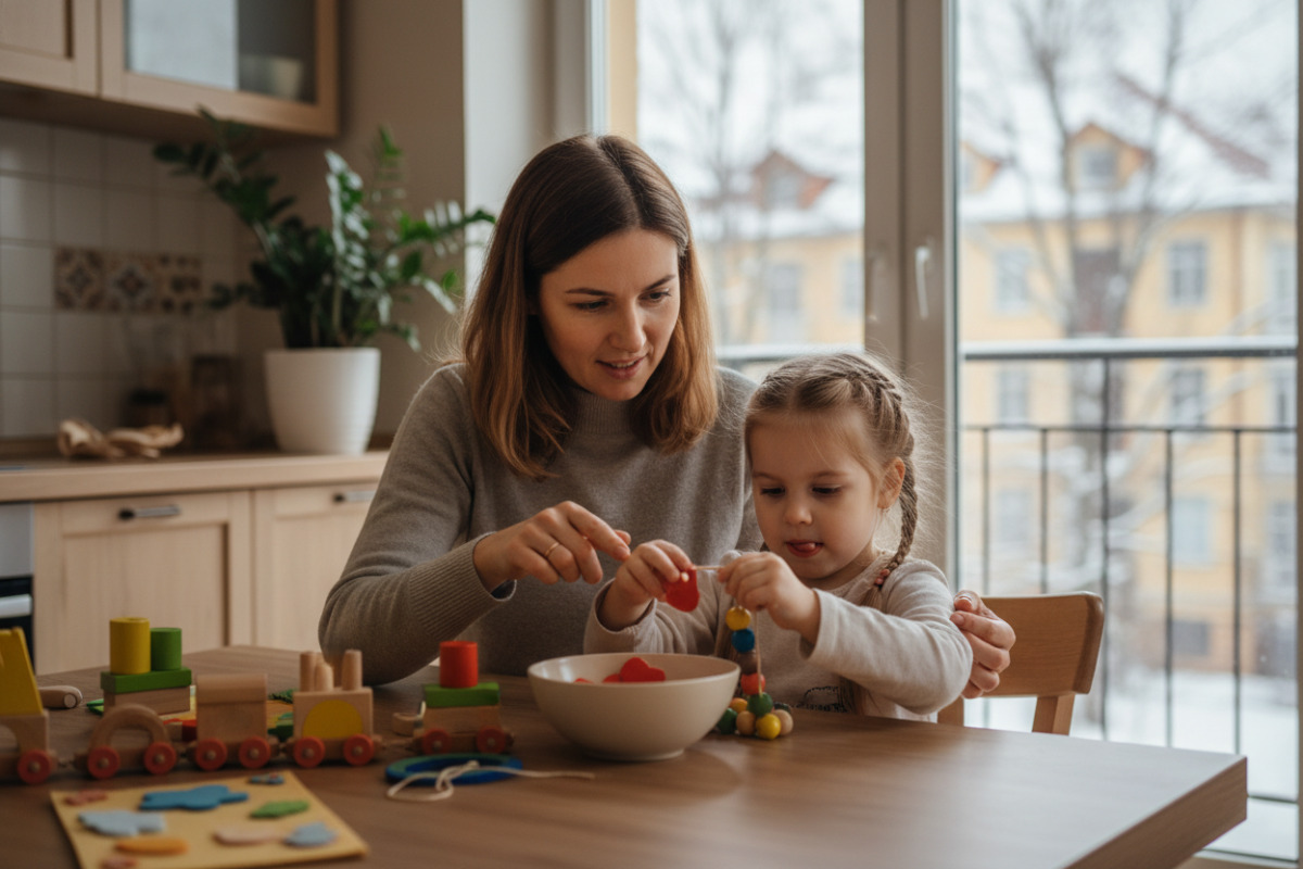 Прості домашні ситуації, у яких увага, дрібна моторика та мовлення розвиваються природно