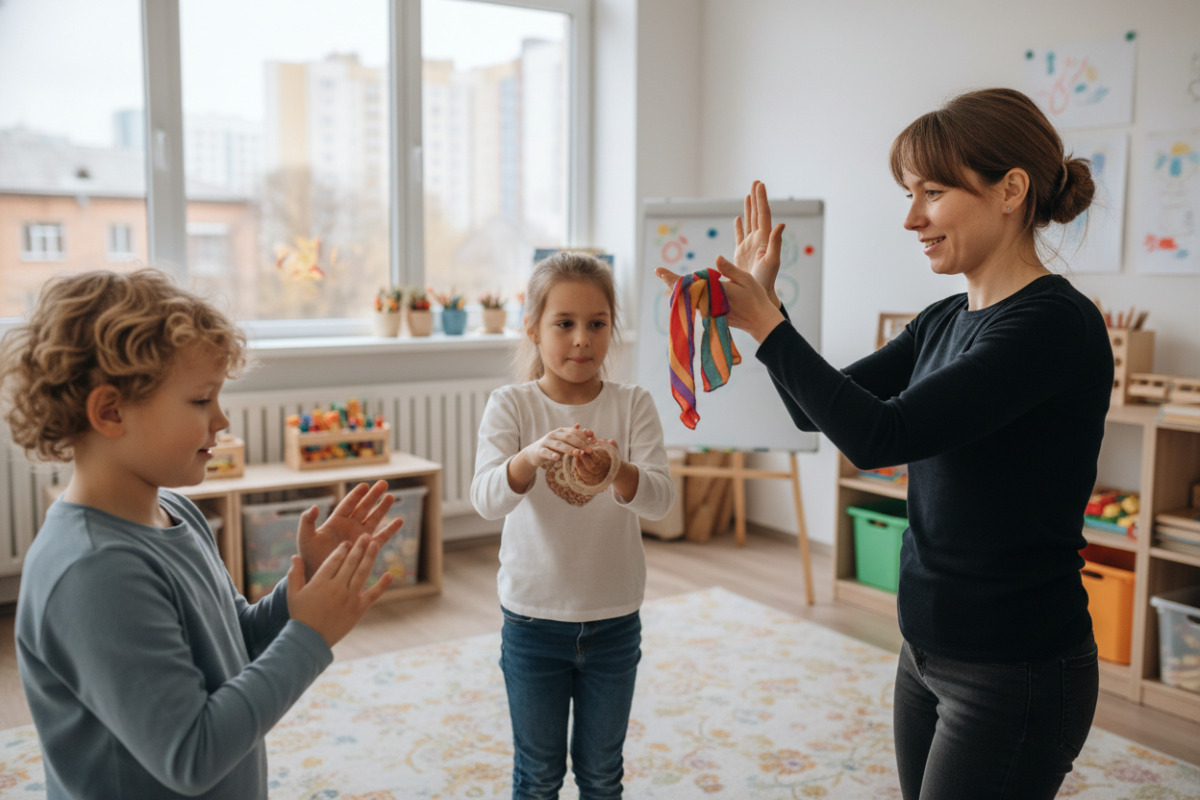 Дрібна моторика, ритм і рухи рук добре доповнюють мовленнєві ігри