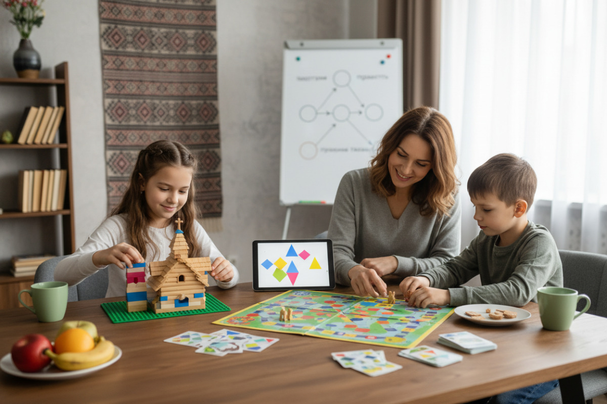 Короткі повторення, практика, ігрові завдання та підсумки формують спокійний і результативний навчальний ритм