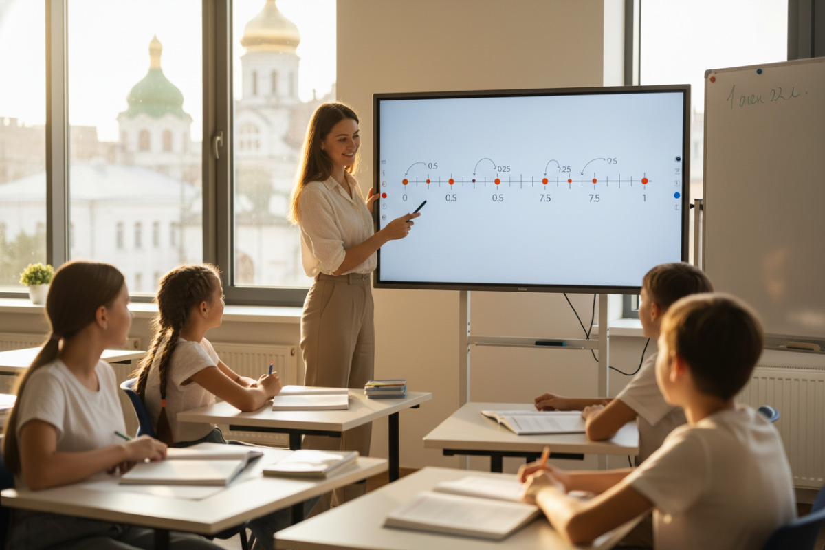 Десяткові дроби стають зрозумілішими, якщо показати їх на числовій прямій.