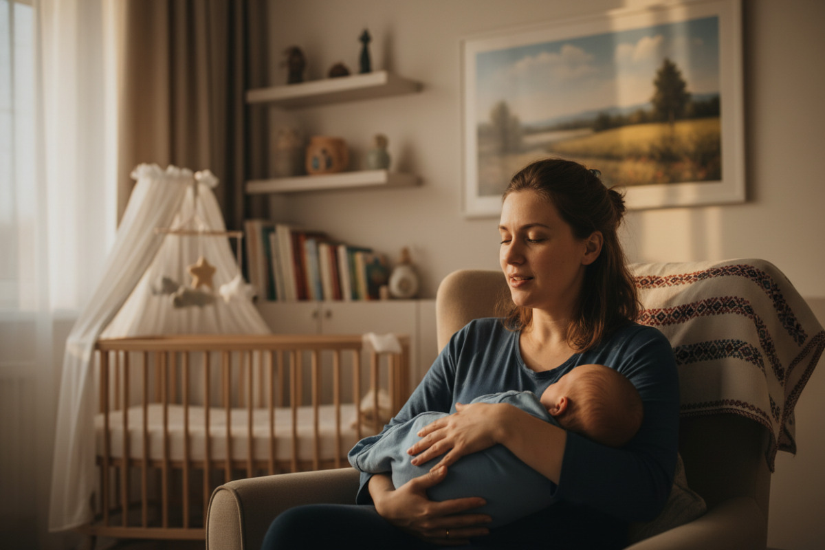 Приклади вечірнього ритуалу, співу колискових і спокійного простору для дитячого сну