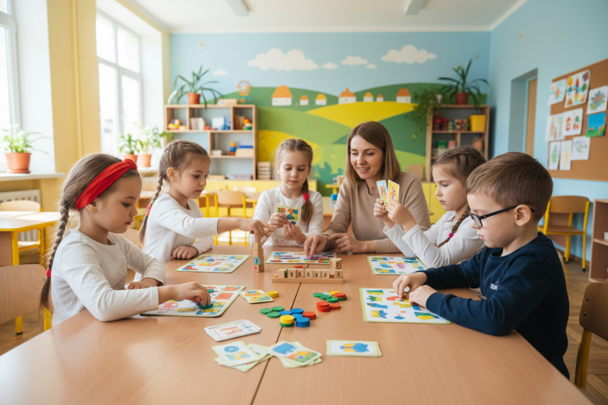 Ідеї ігрових завдань для розвитку уваги: мова, математика, самоперевірка й коротке планування.