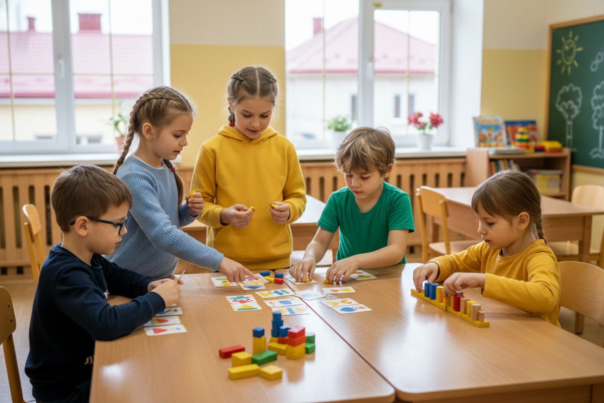 Ідеї ігрових завдань для розвитку уваги: мова, математика, самоперевірка й коротке планування.