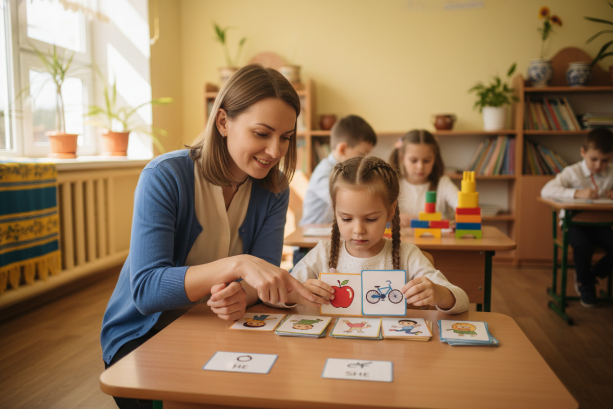 П’ять навчальних ситуацій, у яких дитина вчиться розпізнавати, добирати й правильно вживати займенники.