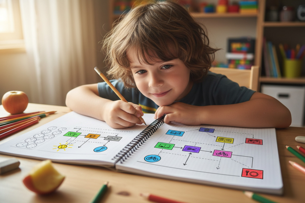 Дитина планує свій день у зошиті