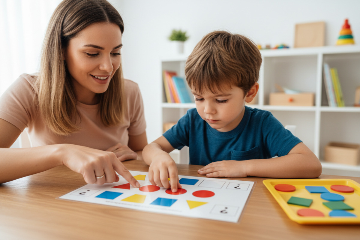 Дорослий допомагає дитині знайти закономірність у послідовності