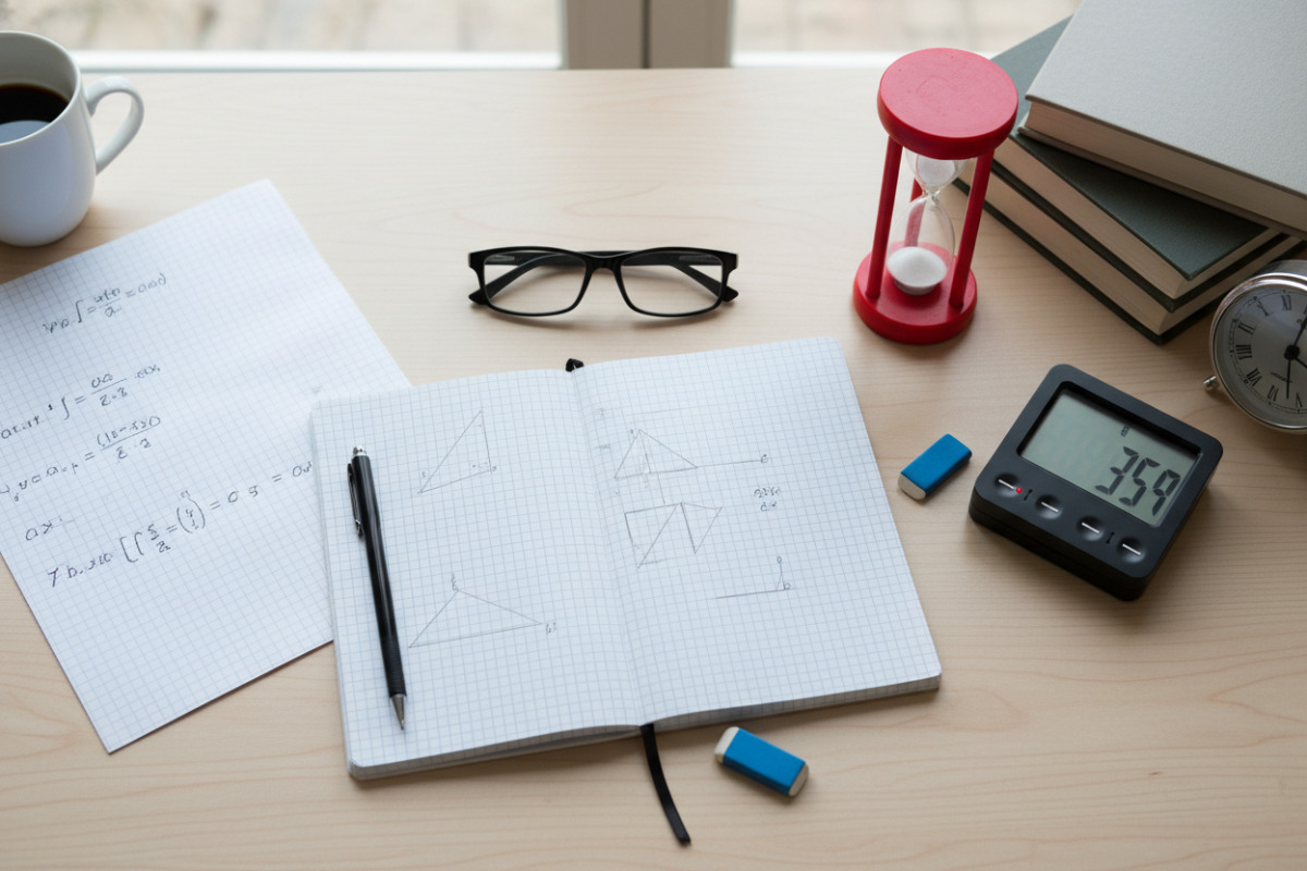 Підготовка до математики: зошит, формули та таймер