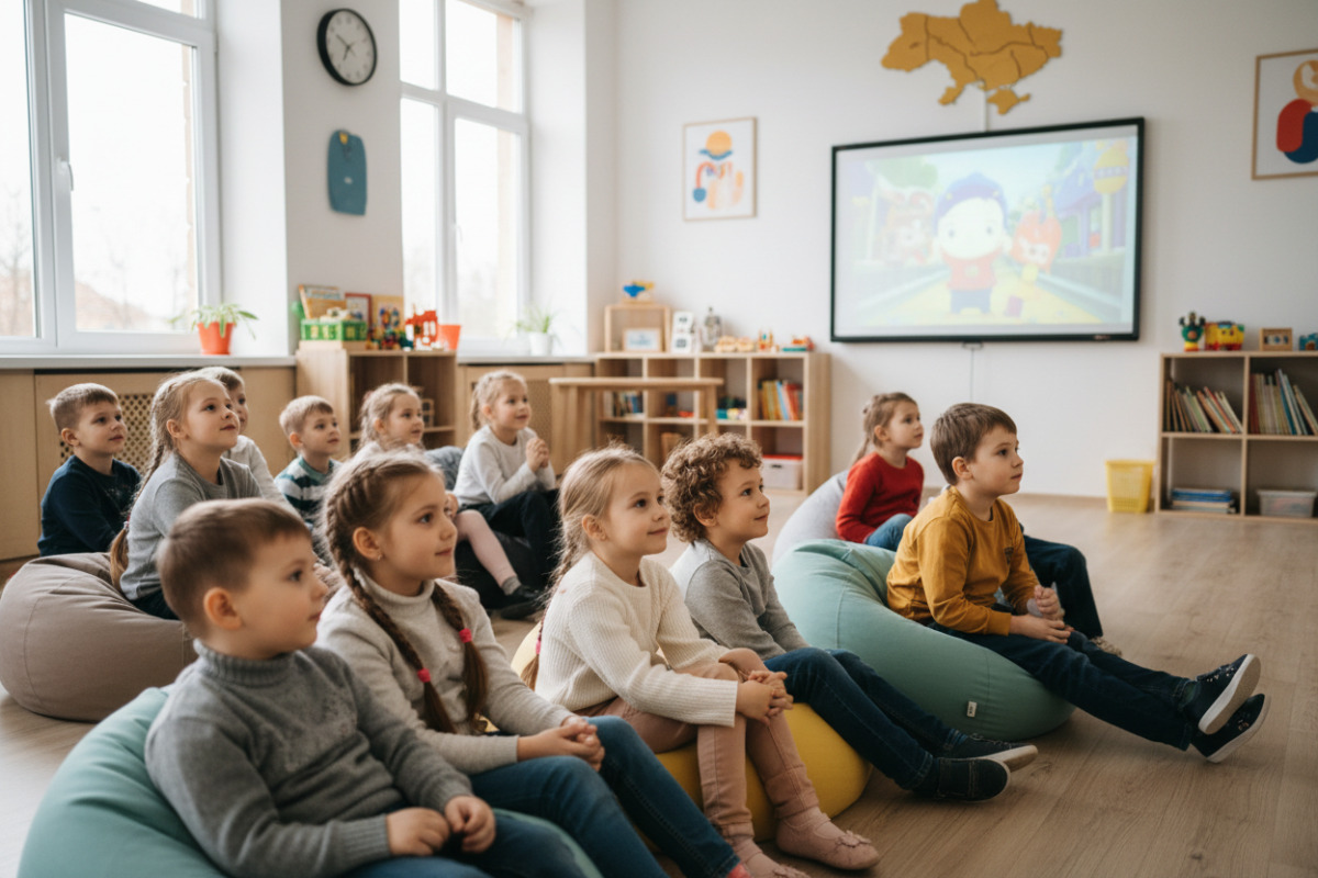 Спокійний перегляд мультфільму для молодших школярів