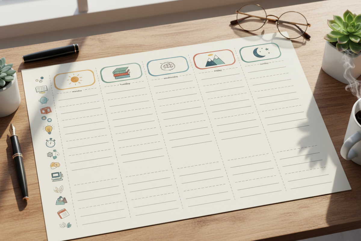 Планер або список справ для навчання на тиждень