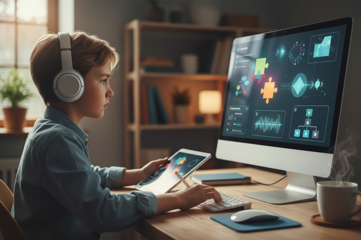 Учень повторює матеріал у форматі онлайн-вправ