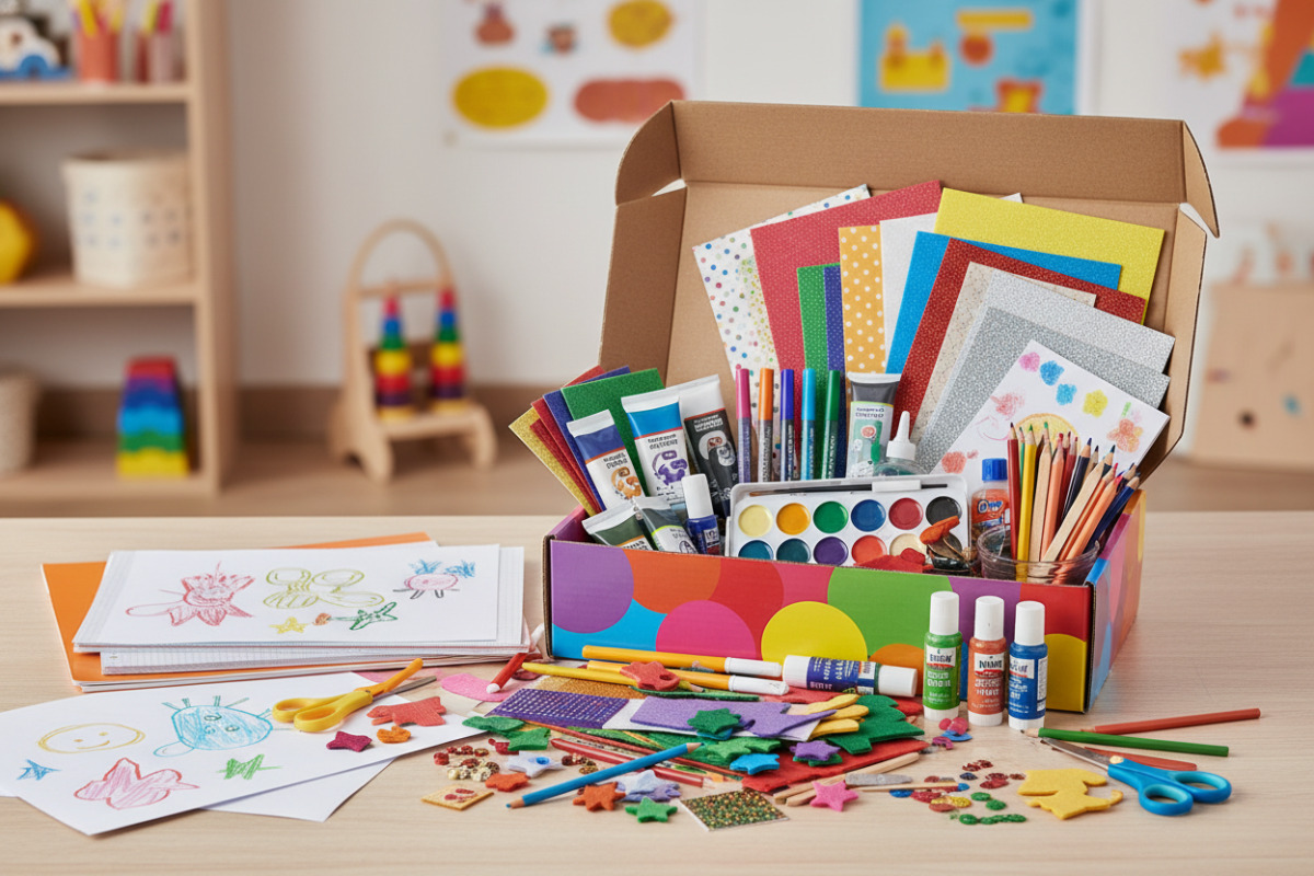 творчий набір для малювання та аплікації для дітей 7–8 років