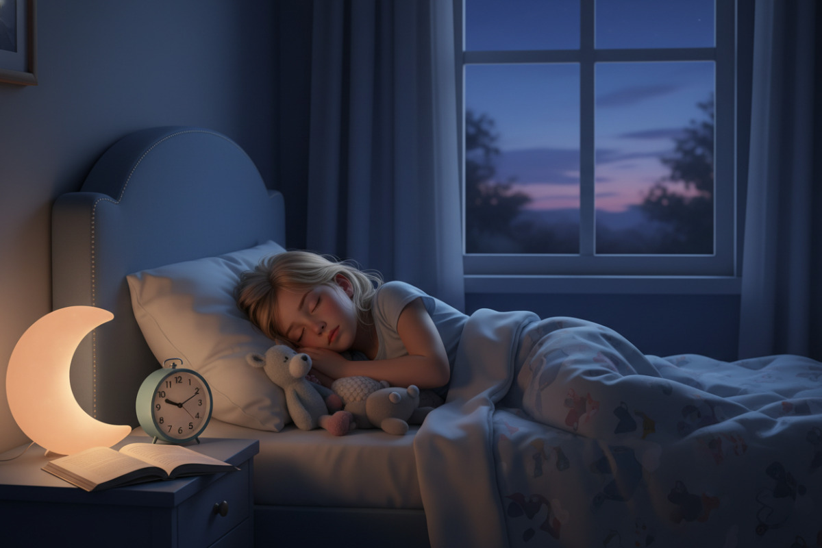 дитина лягає спати раніше, щоб повернути режим дня