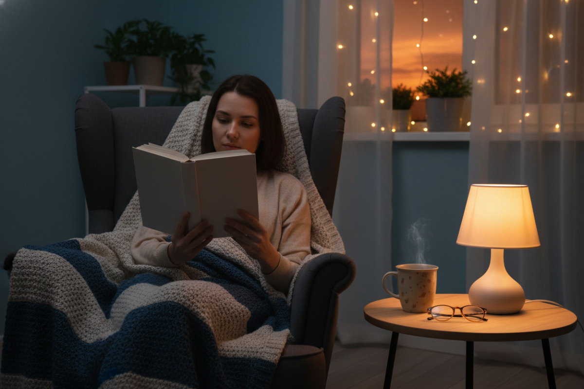 вечірній ритуал перед сном з книжкою