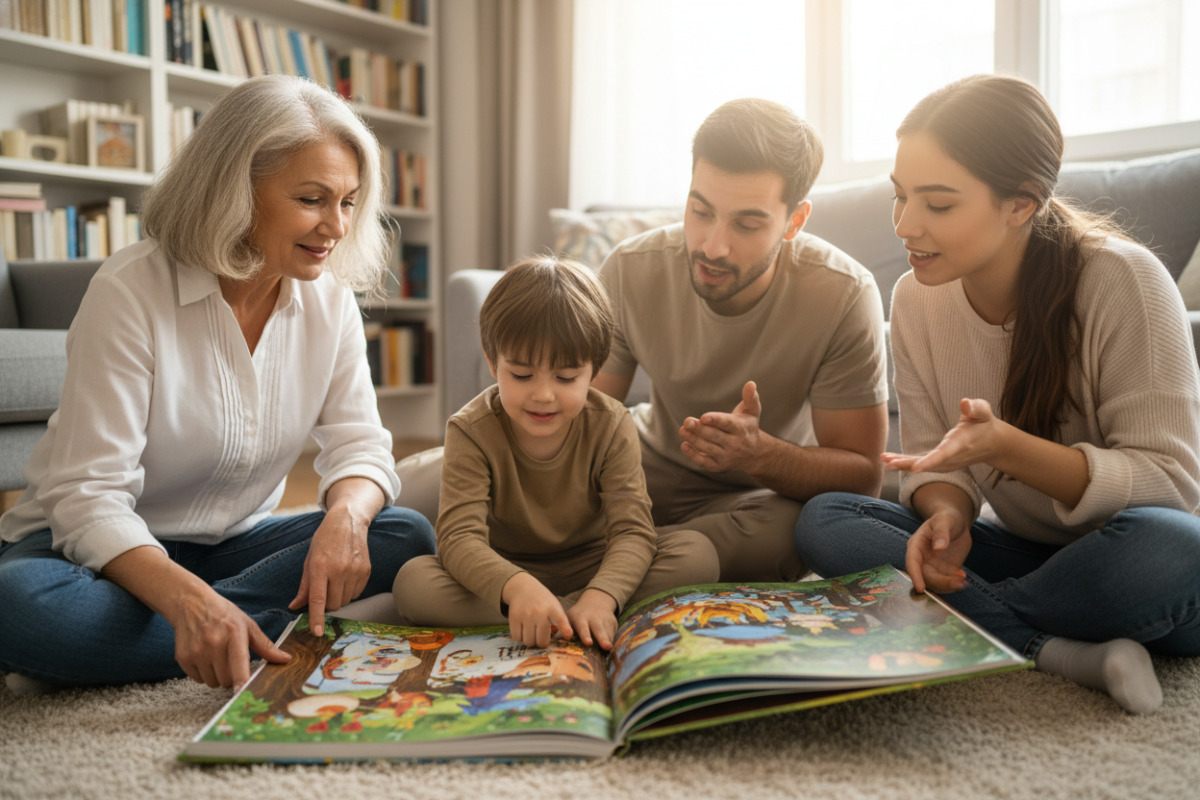 Спільне читання й розглядання ілюстрацій запускає живий діалог.