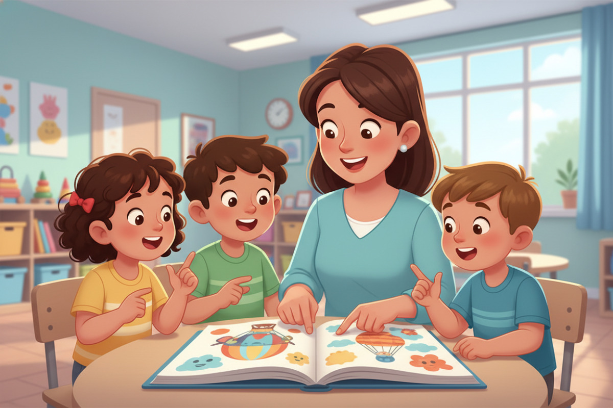 Запитання за ілюстрацією допомагають дитині будувати фрази без примусу.