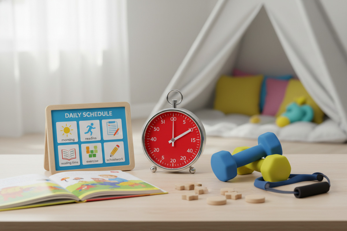 Приклади простих сімейних інструментів, які підтримують фокус у 2 класі: таймер, план, читання, руханка та маленькі