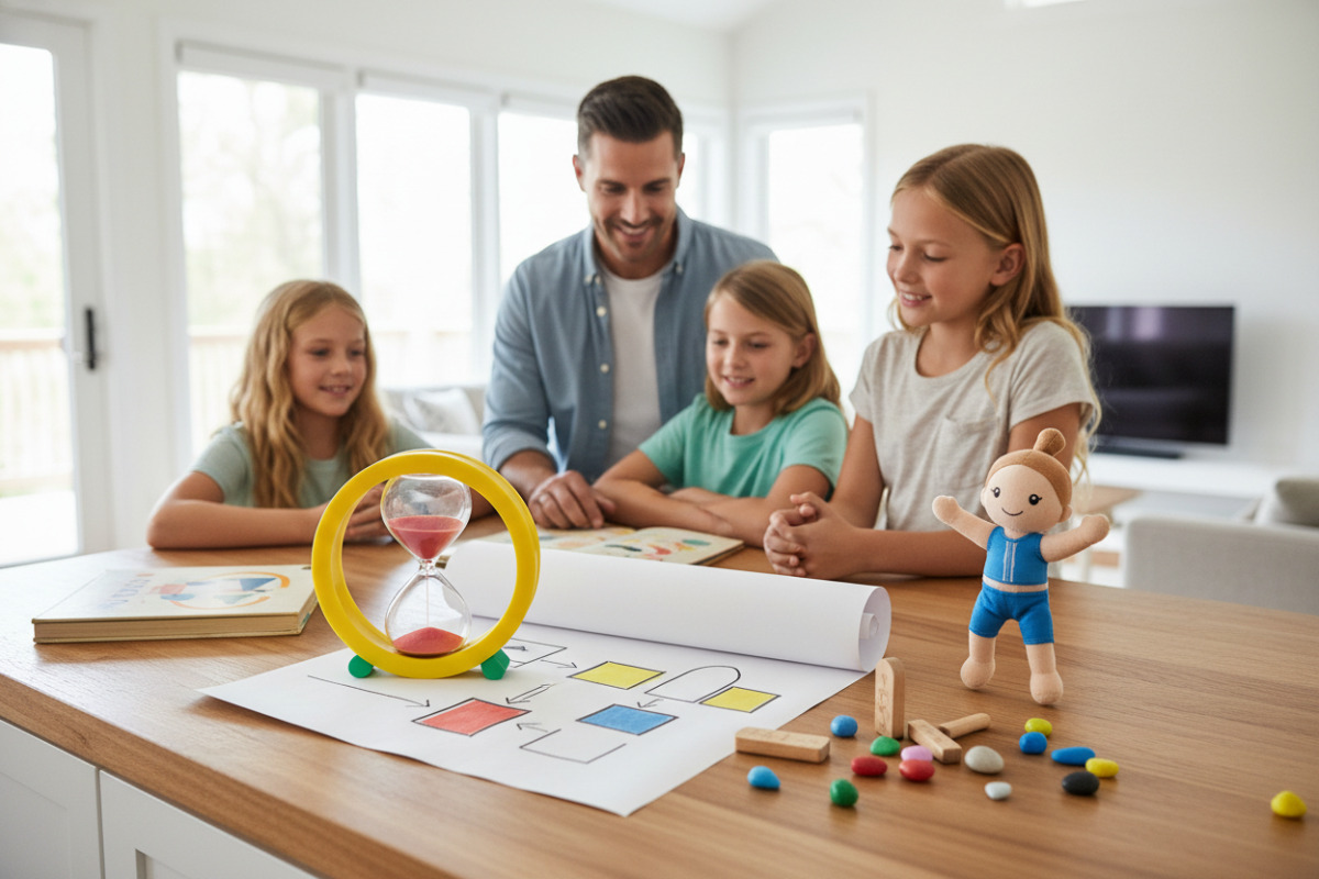 Приклади простих сімейних інструментів, які підтримують фокус у 2 класі: таймер, план, читання, руханка та маленькі