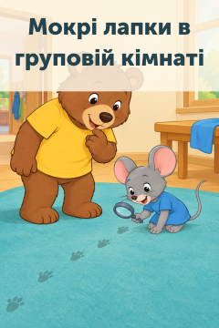 Мокрі лапки в груповій кімнаті