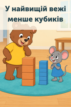 У найвищій вежі менше кубиків